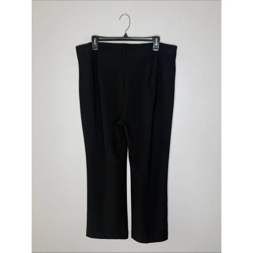 Boston Proper Black Boot Cut Trouser Pants Size Large